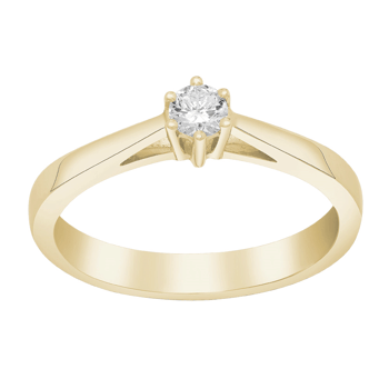 Afrodite guldring m. 0.15 ct W/SI, fra Siersbøl
