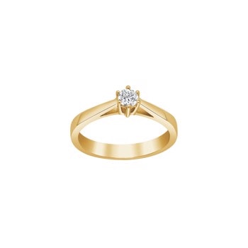 Afrodite guldring m. 0.20 ct W/SI, fra Siersbøl