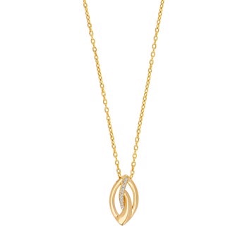 14kt. guldvedhæng m/dia. 0.02ct W/SI inkl. forg., fra Siersbøl
