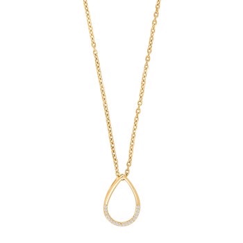 14kt. guldvedhæng m/dia. 0.03ct W/SI inkl. forg., fra Siersbøl