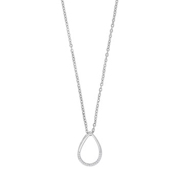 14kt. hvidguldsvedhæng m/dia. 0.03ct W/SI inkl. rh, fra Siersbøl