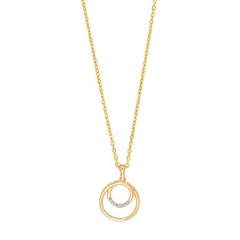 14kt. guldvedhæng m/dia. 0.02ct W/SI inkl. forg., fra Siersbøl