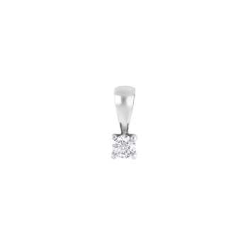 HEART 14kt. hvidguldsvedhæng m/dia 0.15ct W/SI, fra Siersbøl