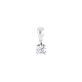 HEART 14kt. Hvidguldsvedhæng m/dia 0.25ct W/SI, fra Siersbøl