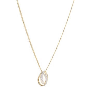 14kt. guldvedhæng m/dia. 0.020ct W/SI inkl 45 cm kæde