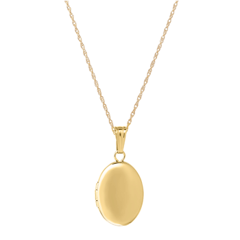 Medaljon m. 14kt. påvalset guld. 12x10 mm, fra Siersbøl