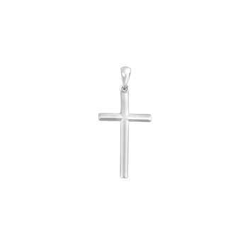Rhodineret sølv kors, 25x14 mm, fra Siersbøl