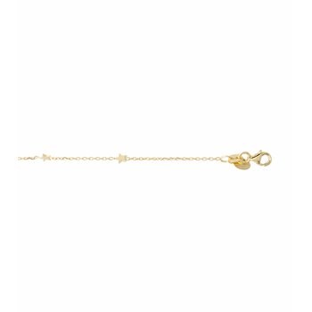Armbånd sølv forgyldt stjerner 14+3 cm, fra L&G