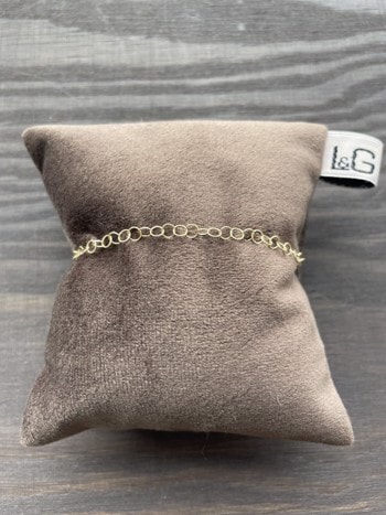 Armbånd sølv forg snoet ringe, fra L&G