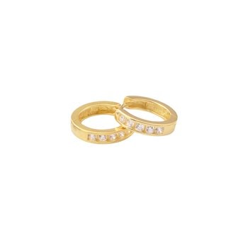 Klap Creol sølv forgyldt zirkonia 3x15mm, fra L&G