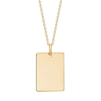 8kt. vedhæng plade 15x20mm, fra Siersbøl