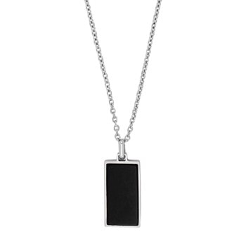 SON kæde stål med black agate , fra Son of Noa