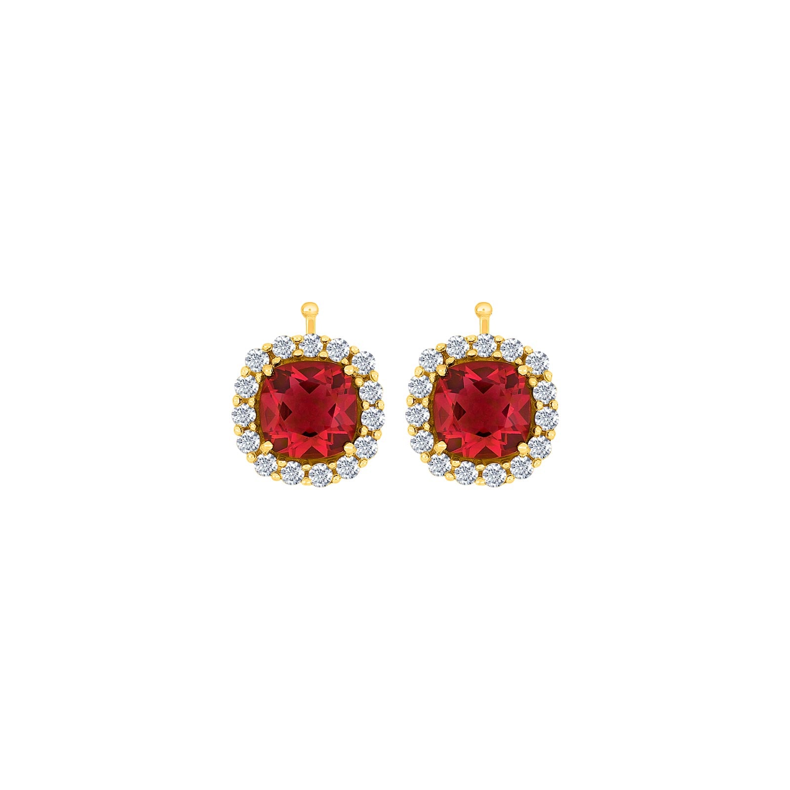 Forg. Sølv vedhæng roset 12x12 Ruby CZ, fra Heinzendorff