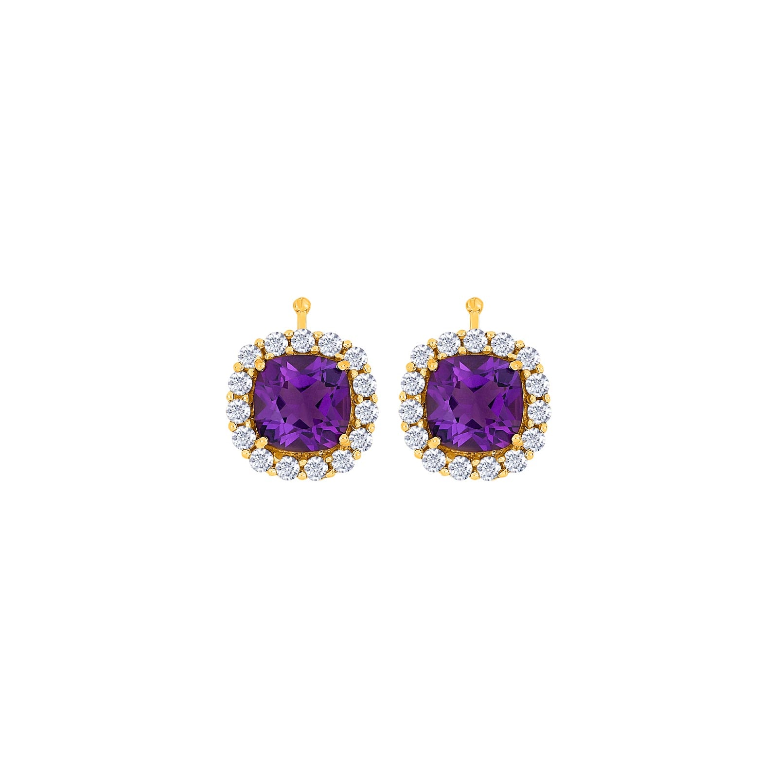 Forg. Sølv vedhæng roset 12x12 Amethyst CZ, fra Heinzendorff