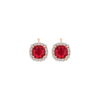 Rosaforg. Sølv vedhæng roset 12x12 Ruby CZ, fra Heinzendorff