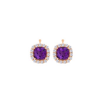 Rosaforg. Sølv vedhæng roset 12x12 Amethyst CZ, fra Heinzendorff