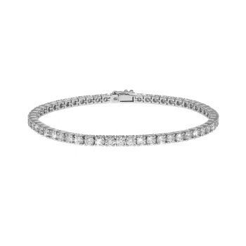 Tennis Armbånd 14 kt. hvidguld 4,78 ct. , fra Aagaard