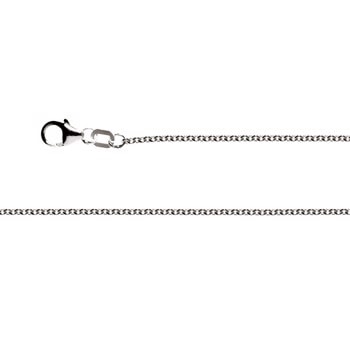Sterling sølv rund ankerkæde karabin 1,5 mm 45cm