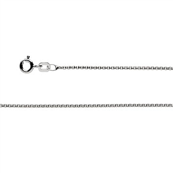 Sterling sølv Venezia-kæde karabin rhodineret.1,5mm