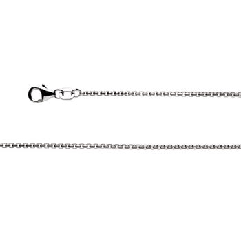 Sterling sølv Venezia kæde karabin rhodineret 1,5 mm 60cm