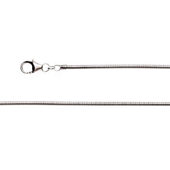 Sterling sølv Omega Ring Tonda karabin 2,0mm, mat 45cm
