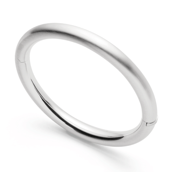 Sterling sølv Armring, mat rhodineret.