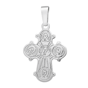 Rhod. sølvdagmarkors m/apostle 24mm, fra Siersbøl