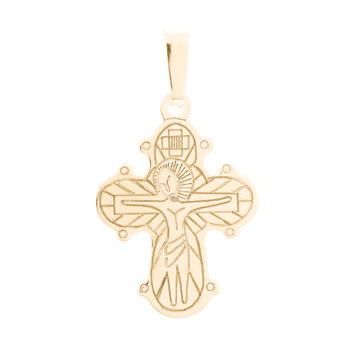 Forg. sølvdagmarkors m/apostle 24mm, fra Siersbøl