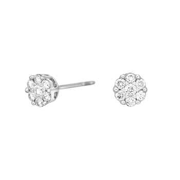 14kt. hvidguldsørestikker m/dia. 0.23ct W/SI, fra Siersbøl