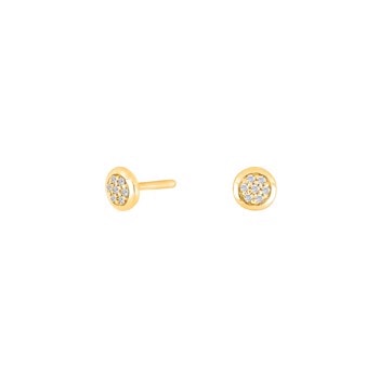 14kt. guldørestikker pave m/dia. 0.045ct W/SI, fra Siersbøl