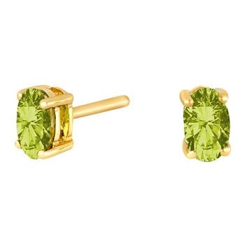 14kt. guldørestikker m/peridot, fra Siersbøl