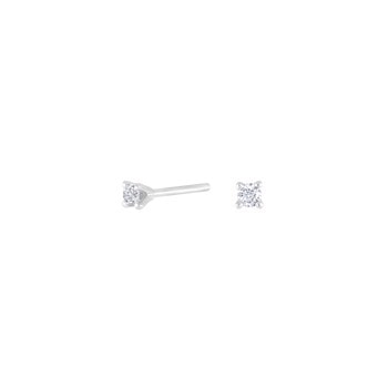 HEART 14kt. hvidguldsørestikker m/dia. 0.10ct W/SI, fra Siersbøl