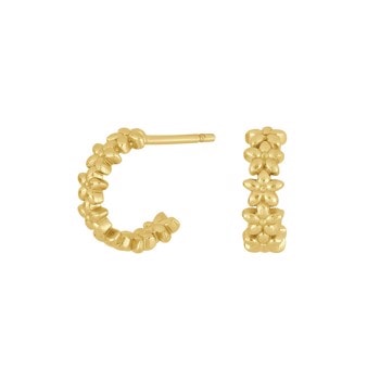 Forg. sølv creol m. blomster, fra Siersbøl