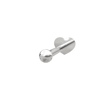 Rhd. sølv Labret-piercing kugle 2mm solid PIERCE52, fra Nordahl
