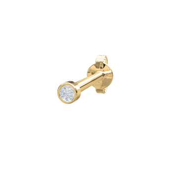 14kt. guldørestik m/1 dia 0,014ct 1,5mm PIERCE52 1, fra Nordahl