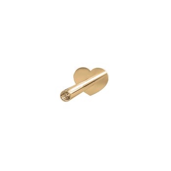 14kt. Labret-lås-med længere stav, fra Nordahl
