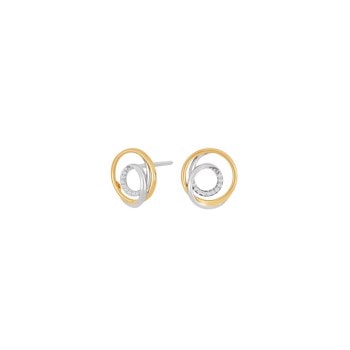 14kt. guldørestikker m. 0,04ct TW/SI, fra Siersbøl
