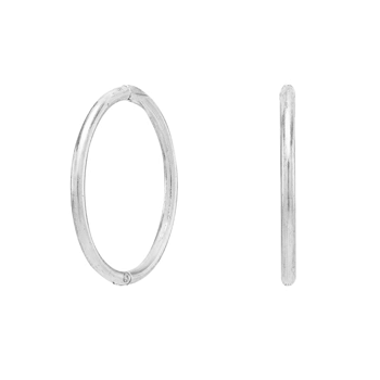8kt. Hvidgulds creol 15mm dia. 1mm tråd, fra Siersbøl