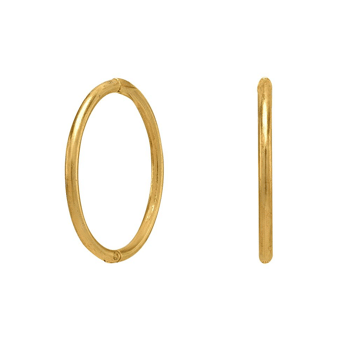 14kt. Guld creol 15mm dia. 1mm tråd, fra Siersbøl