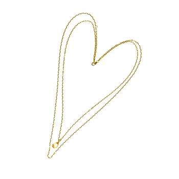 Halskæde 18kt med Citrin - To-i-en 42cm, fra San - Links of Joy