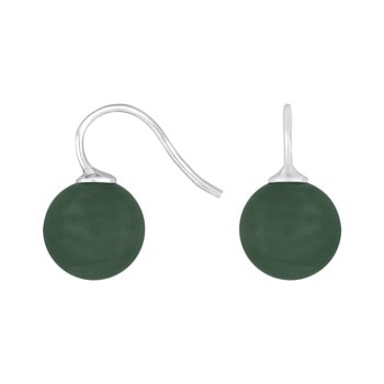 Rhod. sølvøreh. m/bøhmisk kvartsglas kugle 12mm, fra Heinzendorff