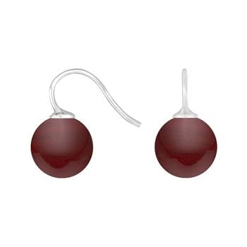 Rhod. sølvøreh. m/bøhmisk kvartsglas kugle 12mm, fra Heinzendorff