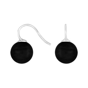 Rhod. sølvøreh. m/bøhmisk kvartsglas kugle 12mm, fra Heinzendorff