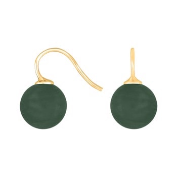 Forg. sølvøreh. m/bøhmisk kvartsglas kugle 12mm, fra Heinzendorff