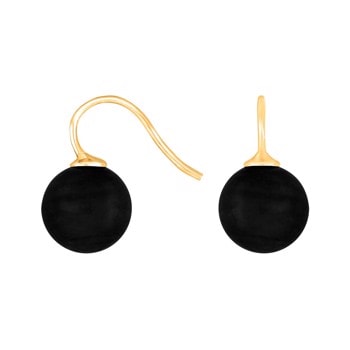 Forg. sølvøreh. m/bøhmisk kvartsglas kugle 12mm, fra Heinzendorff