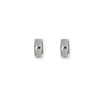 Rhod. sølv system-creoler Julia 12x4,5mm, fra Heinzendorff