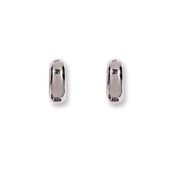Rhod. sølv system-creoler Laura 18x6mm, fra Heinzendorff