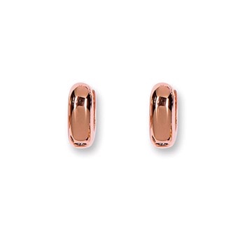 Rosaforg. sølv system-creoler Laura 18x6mm, fra Heinzendorff