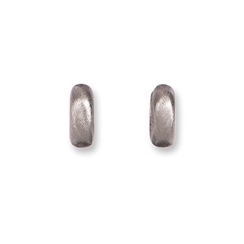 Rhod. sølv mat system-creoler Laura 18x6mm, fra Heinzendorff