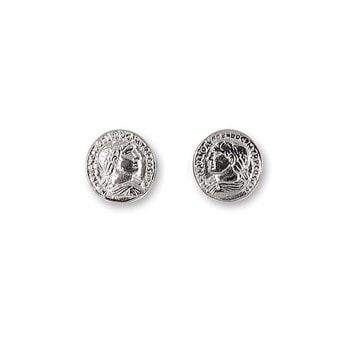 Rhod. sølv system-creoler Coco 16x15mm, fra Heinzendorff